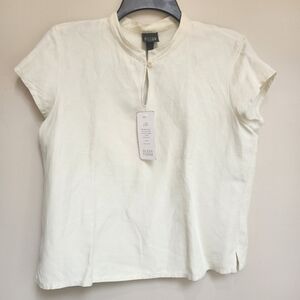 Eileen Fisher Ivory Linen Women's Top New